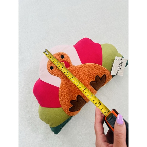 Turkey Shaped‎ Thanksgiving Fall Seasonal Holiday Decor Sherpa Decorative Pillow - Picture 5 of 5